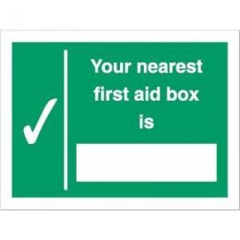 Stewart Superior Quick‑Attach First Aid Notice 200x150 mm