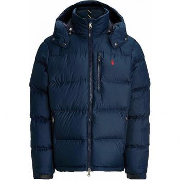 Plumífero corto con capucha para hombre Ralph Lauren Recycled Classic azul océano