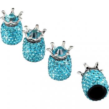 4pcs Universal Rhinestone Tire Valve Caps
