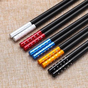 5 Pairs Alloy Dining Chopsticks