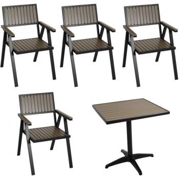 Conjunto Exterior 4 Sillas y Mesa HHG 861
