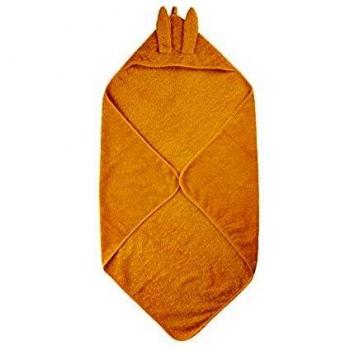 Pippi Telo da bagno con cappuccio Unisex-Bimbi Giallo Minerale 83x83