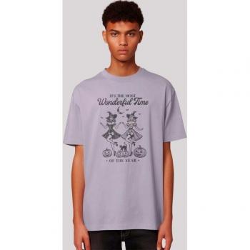 Lila Hexen T-Shirt für Halloween