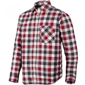 Snickers 85015816003 Flannel Shirt XS Steel Grey/Chili Red