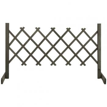 Garden Trellis Fence Grey 120x60 cm Solid Firwood Vidaxl