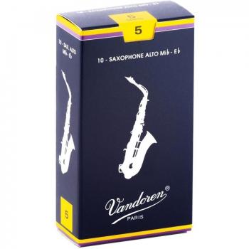 Vandoren Alto Saxophone Reeds, Strength 5, 10-Pack