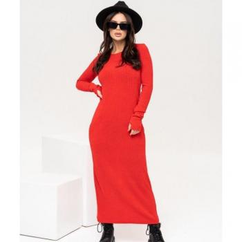 ISSA Plus S Blue Angora Long Dress with Pockets