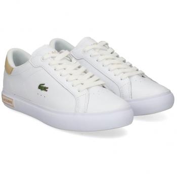 Lacoste Powercourt Damen Sneaker Weiß/Orange Größe 40.5