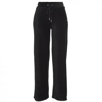 Vivance Damen Loungehose, breiter elastischer Cord, schwarz
