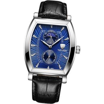 Durable Men’s Business Automatic Quartz Watch with Water-Resistant Features and Leather Strap