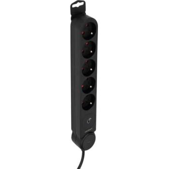 Parafoudre multiprise Zenitech 5x16A + interrupteur – Noir