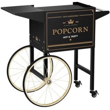 Carrello pop‑corn a 4 ruote – Nero/Oro