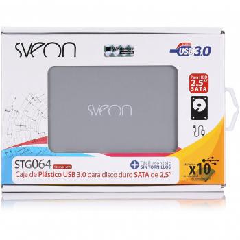 Boîtier pour disque dur externe 2,5 SATA 3 USB 3.0 Gris Sveon STG064