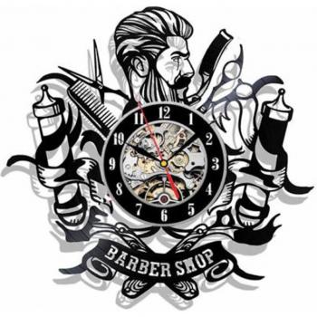 Reloj de pared estilo barbería