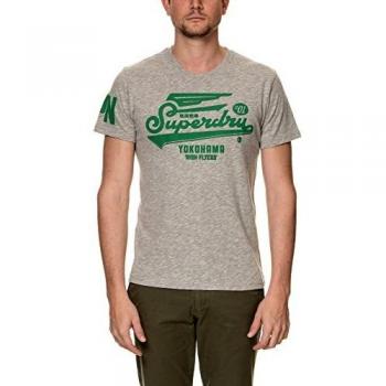 Superdry Herren T-Shirt Retro High Flyers Tee, Frontier Grey, L