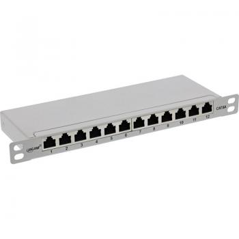 InLine® 25,40cm (10) Patchfeld Cat.6A 0,5HE 12-fach