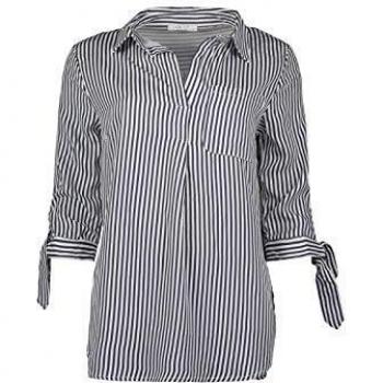 Hailys Belina Women’s Shirt Blau-Weiß M, 100 % Viskose Basics