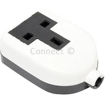 Wellco 13A White Single Trailing Socket Rubberised (Box of 5)