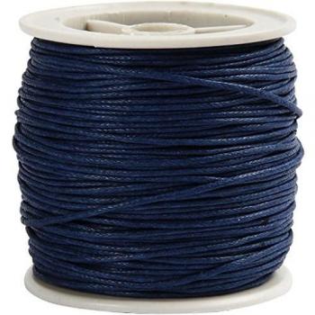 Baumwollband 1 mm, Blau, 40 m Länge, 1 Rolle
