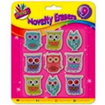 Party Owl Eraser Collection