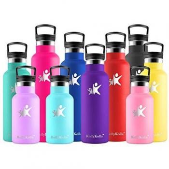 KollyKolla Stainless Steel Water Bottle with Straw and Filter