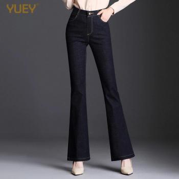 Frühling Herbst Plus Größe Damen Ausgestellte Jeans