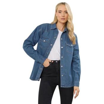 Chemise Long Tall Sally en jean bleu pour grande taille EU 48