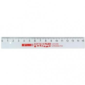 KUM Softie Flex Lineal 15 cm, transparent