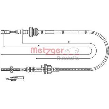 Metzger Kupplungszug für Citroen C1