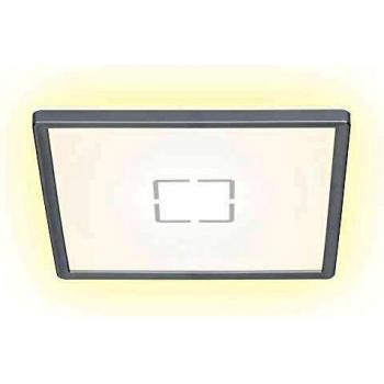 Briloner Free LED Ceiling Lamp, 29 x 29 cm, Silver, Flat Design
