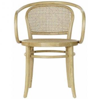 Chaise de Jardin en Rotin Naturel 58x58x79,5 cm