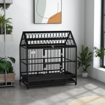 Pawhut 48 Dog Crate on Wheels