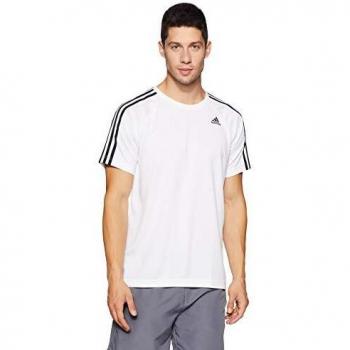 Adidas Herren D2M 3-Streifen Shirt, weiß, Mittelgröße