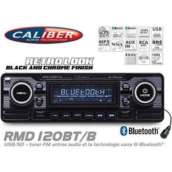 Caliber RMD‑120BT/B Autoradio im Retro‑Stil, Bluetooth®‑Funktionen