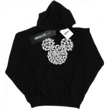 Hoodie Fille Disney Mickey Mouse Tête et Mains Noir 6-7 ans