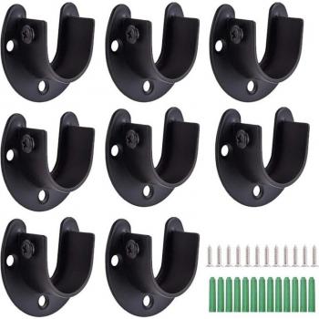 8Pcs/Set U-Shaped Stainless Steel Bracket for Shower Curtain