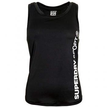 Superdry Training Tanktop Damen – Essential Modell, Schwarz, 42