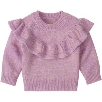 Ruffled Knit Pullover for Baby Girls