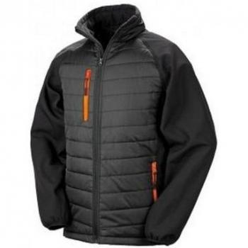 Black Compass Mens Padded Soft Shell Jacket Multicolour