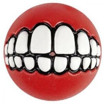 Balle Rogz Grinz pour Chien Rouge Taille S 4,9 cm
