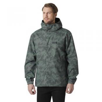 Chaqueta softshell con capucha Helly Hansen Ervik verde grisáceo hombre L modelo 485 Cactus URB Mono Camo Gris