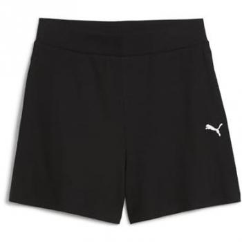 Puma, Donne, Pantaloni sportivi, ESS ELEVATED Pantaloncini a costine a vita alta da 5 (XS), Nero, XS