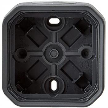 Boîtier apparent 1 poste avec 2 embouts anthracite