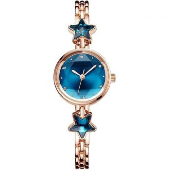 JW Women's Rose Gold Diamond Crystal Watch