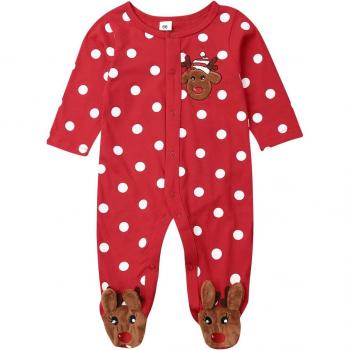 Vêtement de Noël Rouge pour Bébé 0-18 Mois
