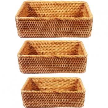 Plato Multiusos de Almacenamiento en Ratán