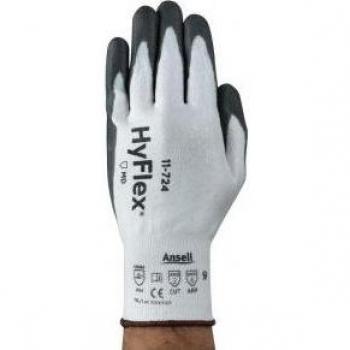 Hyflex® 11-724 Gants protection contre les coupures, taille 9, blanc/gris, EN 388 catégorie EPI II, support fil techn. intercept PU