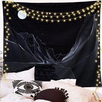 Moonlit Summit Fabric Art