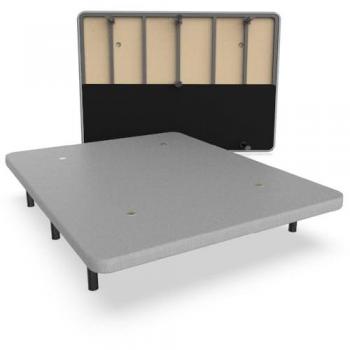 Base Tapizada de Acero Nalui 120x200 cm con Tejido 3D, Altura 25 cm, Gran Estabilidad y Transpirabilidad, Fabricada en España