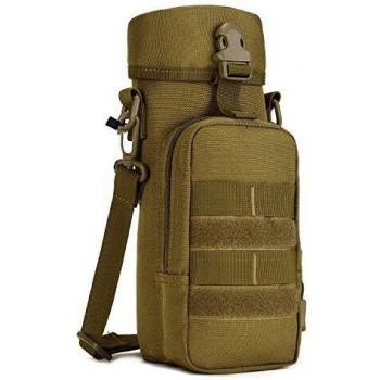 Sac Bouteille D'Eau Tactique Molle avec Bandouliere Sac de Course a L'air Libre, Sport Voyage Camping Randonnee Trekking Chasse